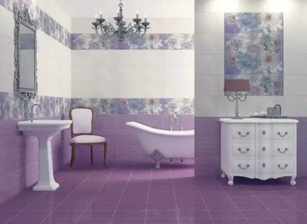 How to separate the bathroom with tiles