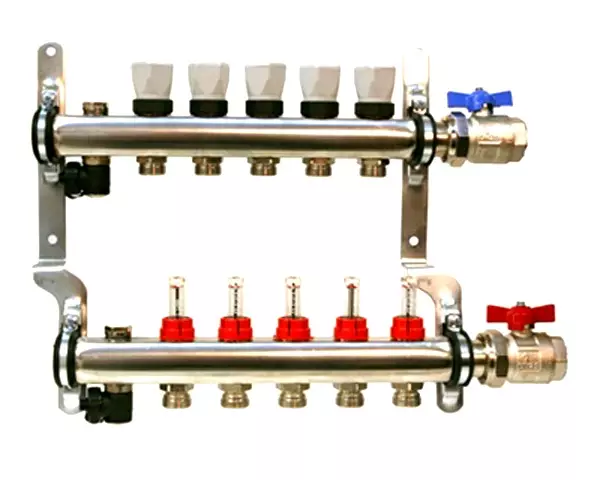 Схема роботи триходового термостатичного змішувального клапана для теплої підлоги