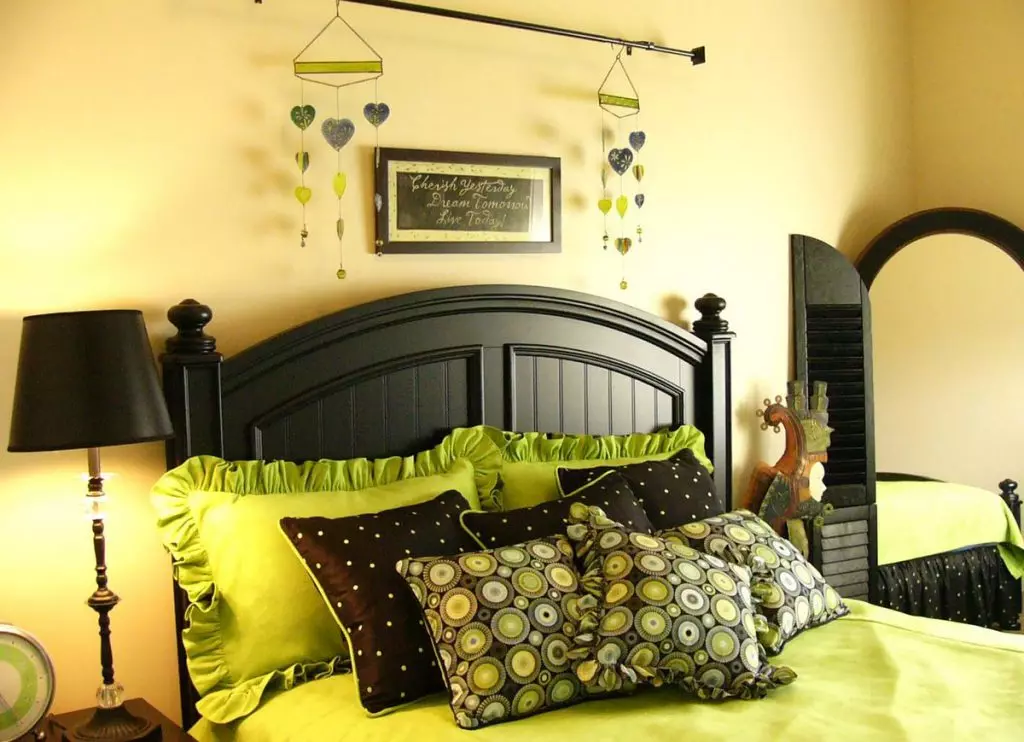 Green Bedroom Interior