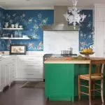 Tips for å velge bakgrunnsbilde til kjøkkenet: farge, praktisk og design (+40 bilder)
