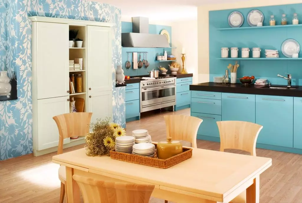 Tipy pro výběr tapety pro kuchyni: barva, praktičnost a design (+40 fotky)