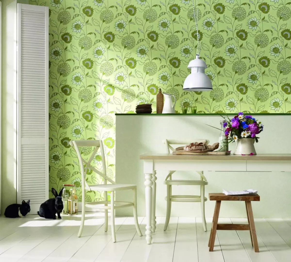 Tips for choosing wallpaper for the kitchen: color, practicality and design (+40 photos)