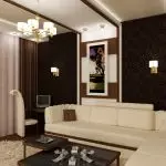 Menggunakan wallpaper gelap di interior kamar yang berbeda: Opsi kombinasi dan kombinasi