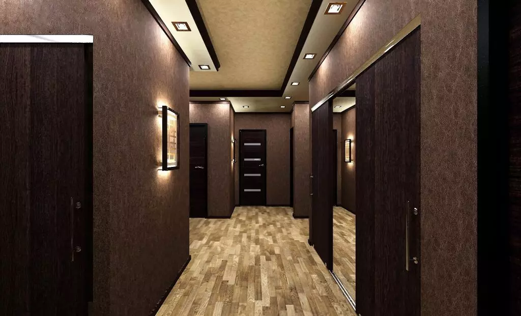 Farklı odaların iç kısmında karanlık duvar kağıtları kullanarak: kombinasyon ve kombinasyon seçenekleri