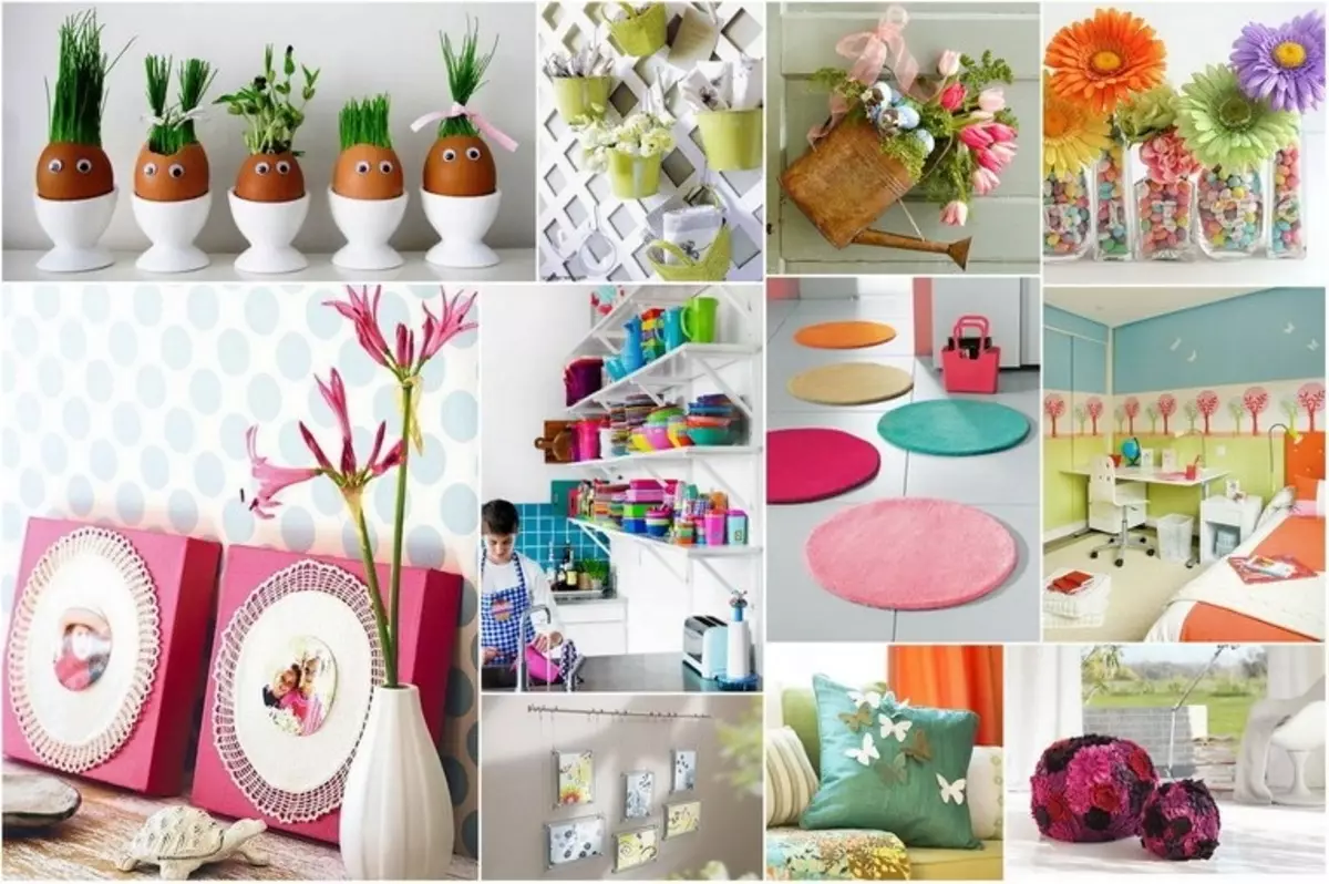 Vår interiørdetaljer: 30 enkle måter å dekorere huset til våren