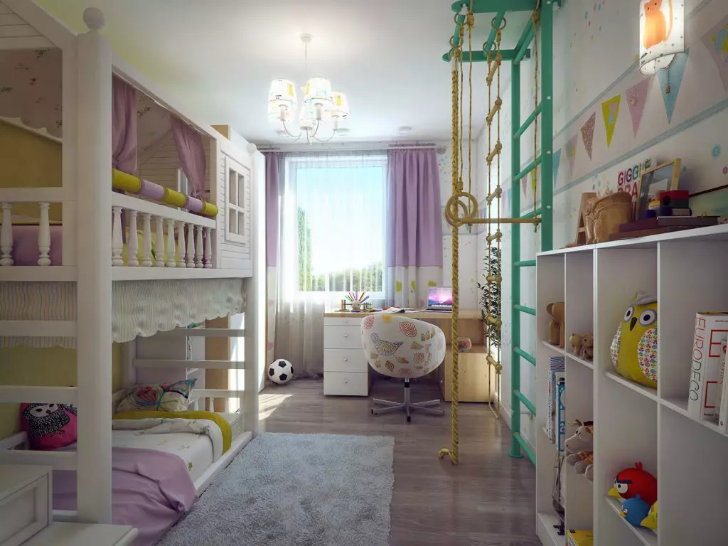 خلق الوضع المناسب في غرفة الأطفال: الداخلية والأثاث