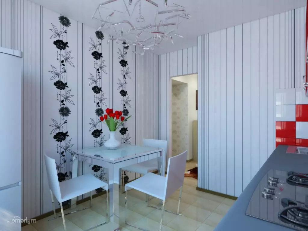 Kombinasi wallpaper dapur: solusi anu stylish pikeun kenging kamar anu gampang (+40 poto)