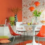 Keuken wallpaper Kombinaasje: stijlvol oplosse foar net maklike keamer (+40 foto)