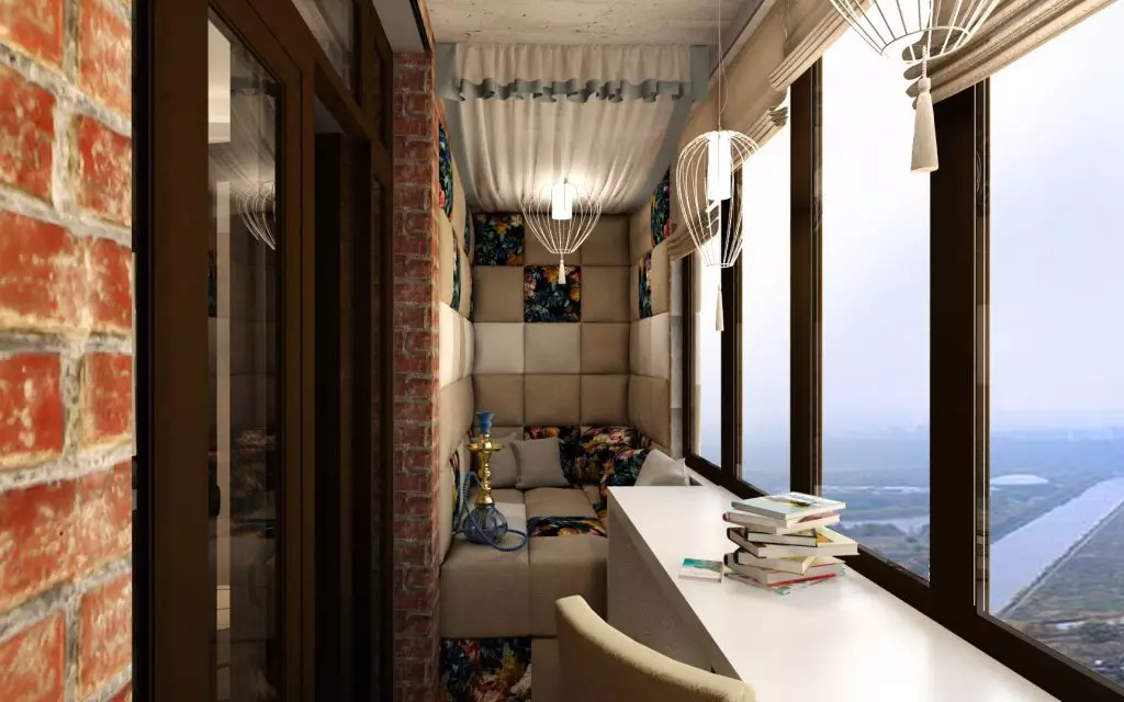Dizajni i vogël i ballkonit: krijimi i një dhome pushimi