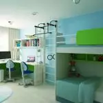 Detská izba dizajn v Khrushchev: Dizajnové funkcie (+40 Fotografie)