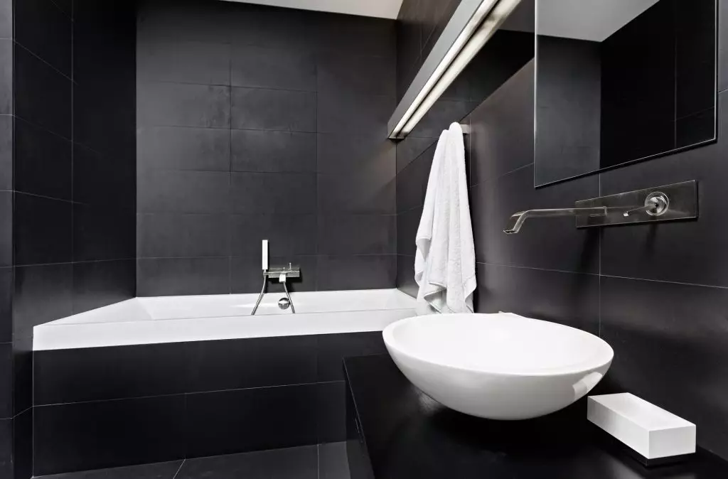 Phòng tắm hiện đại: Sắp xếp và Phong cách (+40 Ảnh)
