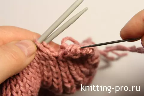 Costura de punto en agujas de tejer: Cierre de bucles con fotos y video