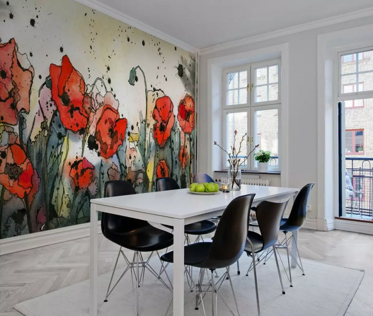 Wall mural for modern kitchen: varieties and tips for choosing