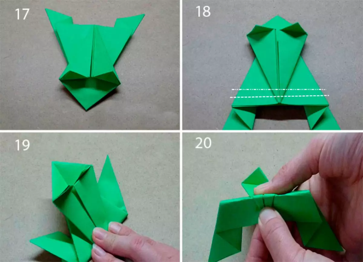 Paperetik igela saltoka: Origami teknologia-eskemak