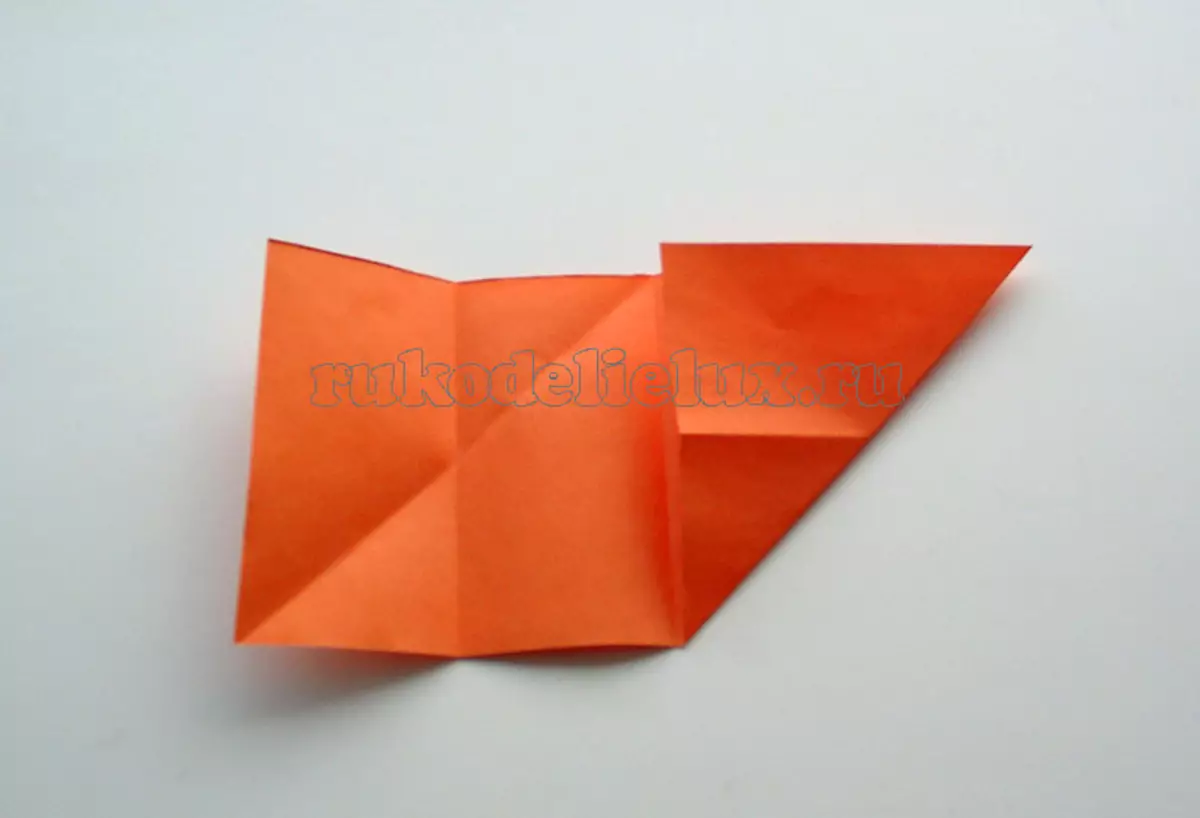 Paglukso palaka mula sa papel: Origami teknolohiya scheme.