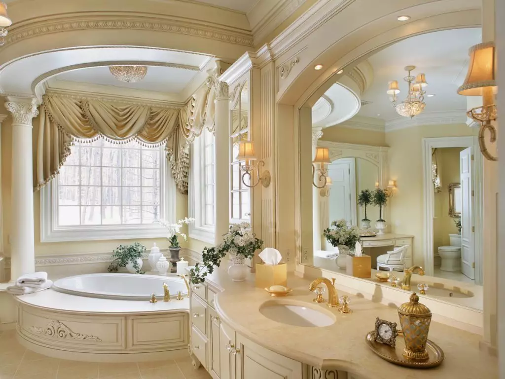 A fürdőszoba belseje klasszikus stílusban: Segítség a tervezésben