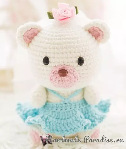 حفل الزفاف الدب. العروس والعريس Amigurumi