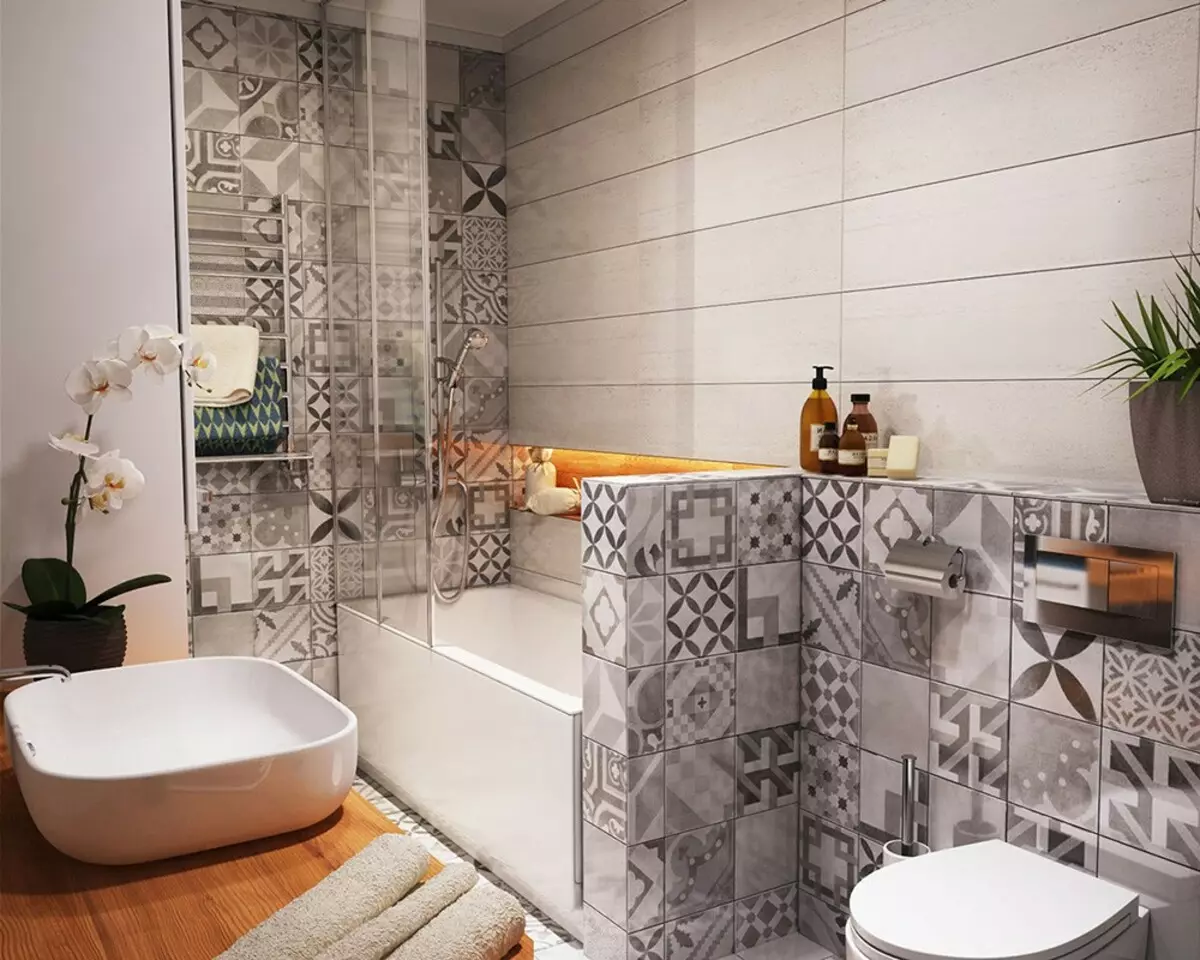 Design de salle de bain avec une superficie de 4-5 m²