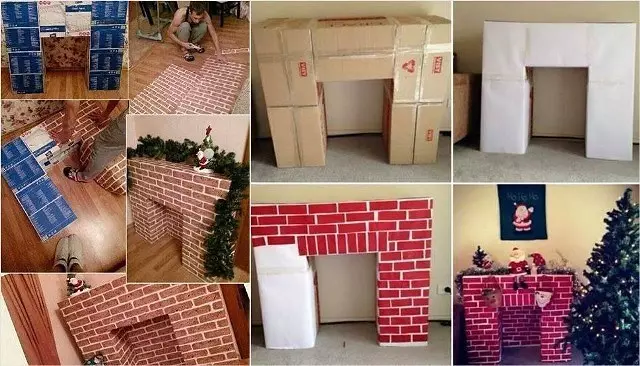Fireplace from the boxes do it yourself: 15 ideas and 3 master class with step-by-step instructions