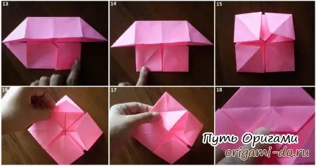 Papierový rám s vlastnými rukami: origami vzor