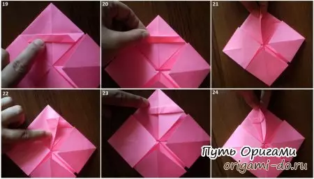 Marco de papel con sus propias manos: patrón de origami