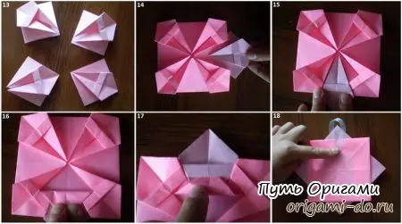 Papierframe met je eigen handen: Origami-patroon