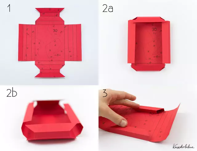 Papierrahmen mit eigenen Händen: Origami-Muster
