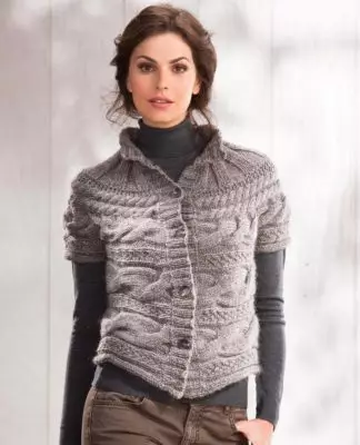 Cross knitting needles of vest and pullover for women with video