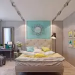 13 metrekarelik bir alana sahip yatak odası tasarımı. M: İç tasarım nüansları