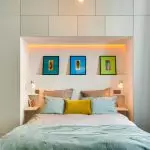 Sovrum design med ett område på 13 kvadratmeter. M: Inredning Nuances