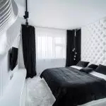 Tworzenie wnętrza czarno-białych sypialni - kreatywność i saldo (+40 zdjęć)