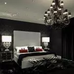 Membuat interior kamar tidur hitam dan putih - kreativitas dan keseimbangan (+40 foto)