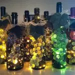 Originalne svetilke iz različnih steklenic z lastnimi rokami (3 MK)