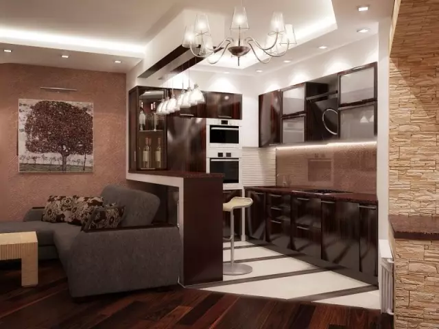 Design Kitchen Living Room 30 Sq M.