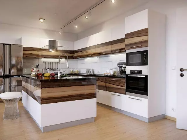 Дизайн кухні вітальні 30 кв м