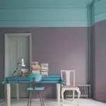 Nástěnná dekorace s malování dvě barvy: Možnosti pro kombinované barvení