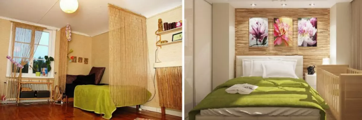 Kombineeritud magamistoa taustapilt 2019: Foto ja disain