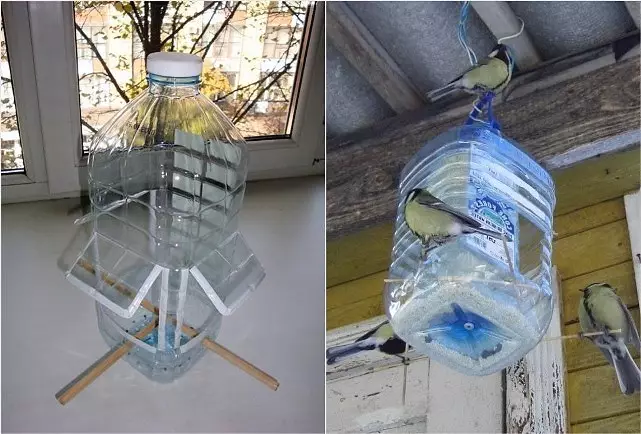 Cât de repede și faceți doar un alimentator de păsări dintr-o sticlă de plastic?