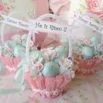 Hermosas cestas de Pascua de papel y cartón (3 mk)