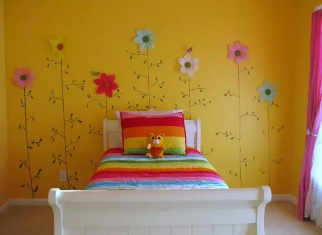 Hvordan dekorere veggene i barnehagen (38 bilder)