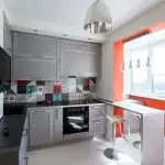 Šiuolaikinis virtuvės dizainas Chruščiove aukštųjų technologijų stiliaus