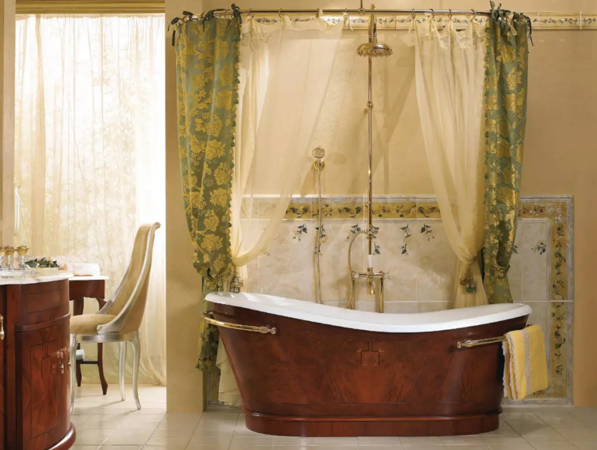 Baño de cortina de estilo italiano
