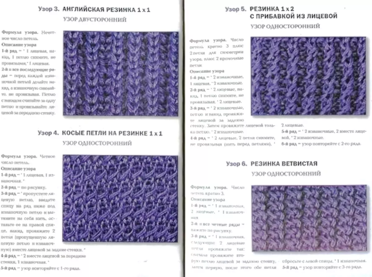Elastično pletenje iglice: vrste shema s opisom i videom