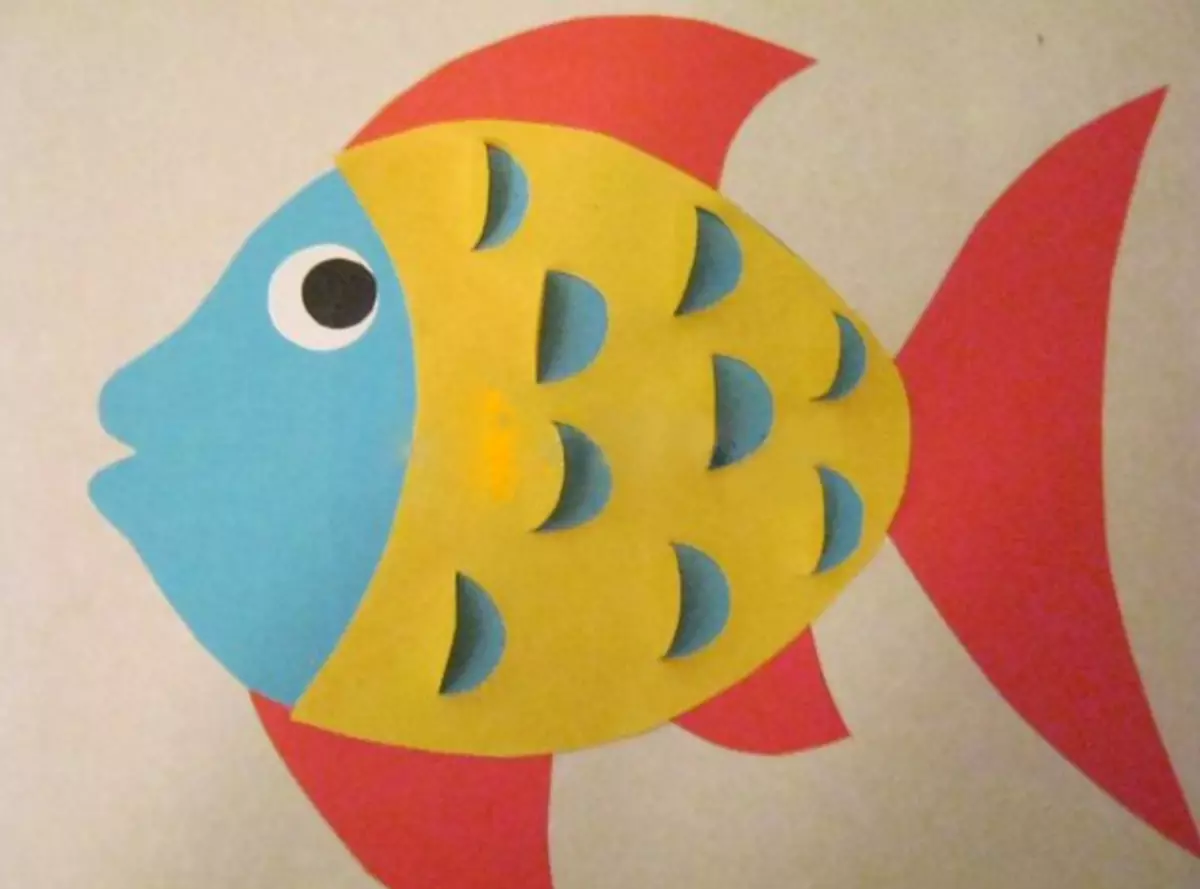 Рыбка из бумаги аквариум. Аппликация «красивые рыбки в аквариуме» т. с. Комарова. Аппликация рыба. Поделка рыбка. Объемная аппликация рыбка.