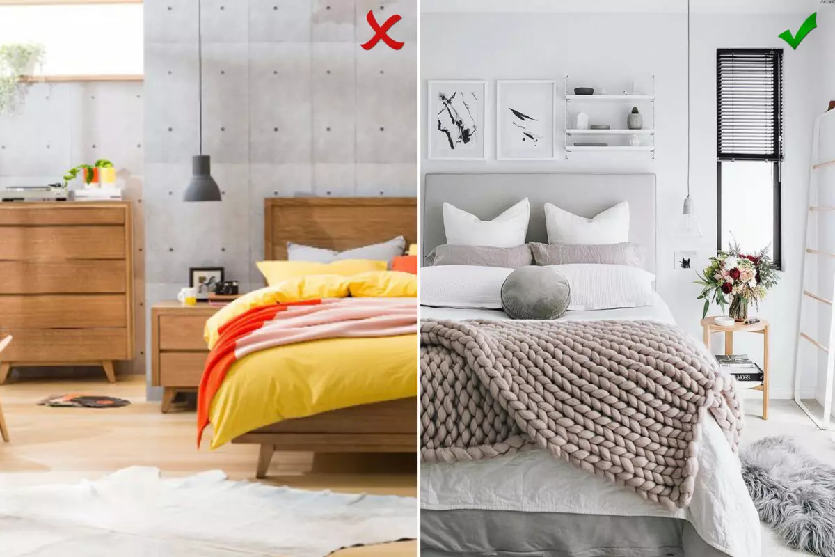 This is a failure! 5 errors in the design of the bedroom