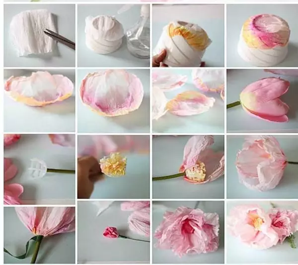 Kako narediti cvetje iz valovitosti (60 fotografij)