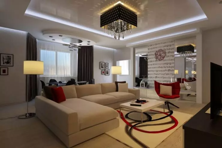 Desain apartemen 3-tangkapna - 100 poto ideu interior gaya