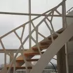 Trappe på aktiverne: Funktioner i konstruktionen af ​​strukturen (fastgørelse og installation af vejlederen)