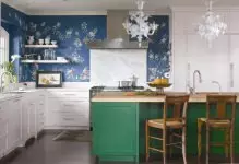Rechter wallpapers voor kleine keuken: 6 basisaanbevelingen