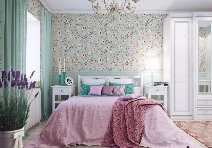 Silkographic bedroom wallpapers.